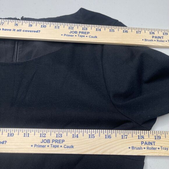 Talbots Dress Womens 10 Black Ponte 3/4 Sleeve Top Pleated Lace Skirt - Picture 6 of 15